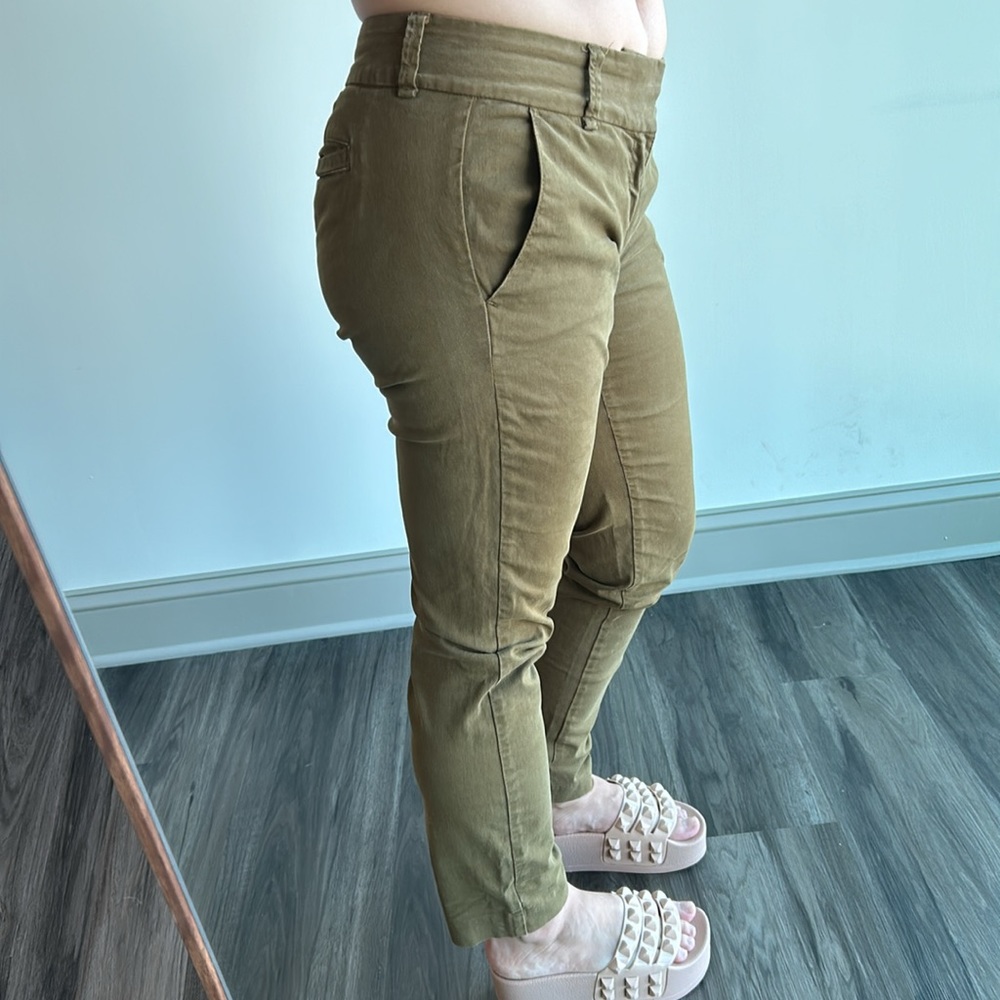 J. Crew Andie Chino Pants in Moss Green